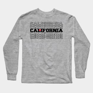 I Love CA Mirror Words Long Sleeve T-Shirt